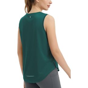 BALEAF Women's Workout Tank Tops Sleeveless Loose Fit Athletic Gym Shirts Loose Fit Tennis Running Sports UPF 50+