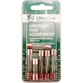 Littelfuse 094154 American Glass Fuse Assortment - 5 Piece