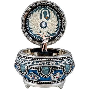 Swan Lake Hinged Hinged Musical Trinket Box by The San Francisco Music Box