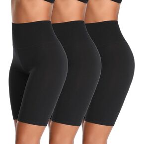 K-CHEONY Women's High Waisted Biker Shorts Anti Chafing Cotton Slip Shorts Boy Shorts Underwear Yoga Workout Shorts