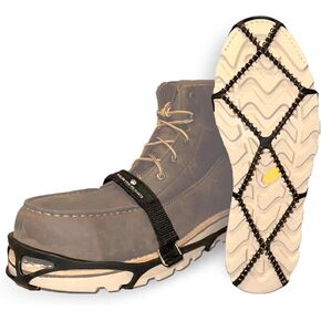 Ice Cleats Walk Traction Cleats for Hiking and Walking on Snow & Ice, Anti-Slip 360° Grip Crampons Spikes, Durable Winter Grip for Outdoor Sports, Fits All Footwear – Perfect for Snowy and Icy Terrain