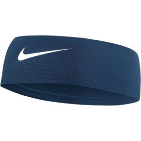 Nike Dry Wide Headband with Dri-Fit Technology (One Size, Valerian Blue/White)