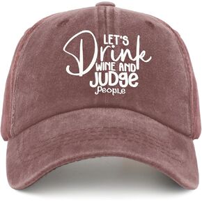 Let's Drink and Judge People Sun Hat Trucker Cap Pigment Black Womens Golf Hat Gifts for Girlfriends Golf Caps