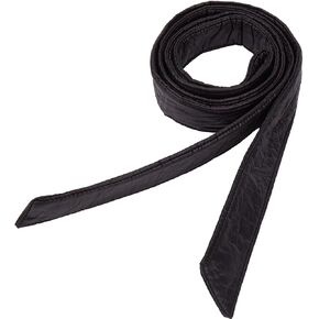 GORGECRAFT 2 Yards Down Coat Ribbon Belt Black Down Coat Belt Cotton Cloth Belts Long Puffer Sash Waist Band Tunics Girdle Decoration Tie Knot Cinch Belt for Down Garment Accessory Women Ladies