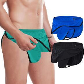 Men's Split Sides Thong Shorts
