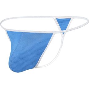 Mens G-String Underwear, Large Stretch Breathable Sexy Thongs for Man, Soft Comfort, Bulge Pouch, Cooling, Tag-Free