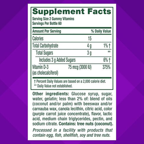 vitafusion Extra Strength Vitamin D3 Gummy, Strawberry Flavored Bone and Immune System Support (1) 120 Count in Saudi Arabia