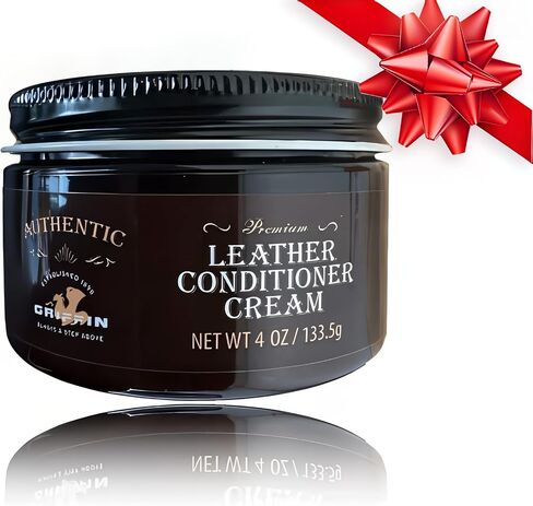 GRIFFIN Western Exotic Leather Conditioner (8 oz.) - Non-Toxic Formula for Cowboy Boots, Snakeskin, Alligator, Crocodile, Leather Apparel and More! - Made in The USA Brown in Saudi Arabia