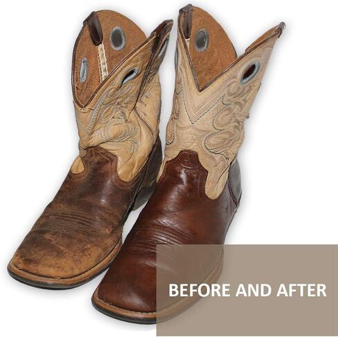 GRIFFIN Western Exotic Leather Conditioner (8 oz.) - Non-Toxic Formula for Cowboy Boots, Snakeskin, Alligator, Crocodile, Leather Apparel and More! - Made in The USA Brown in Saudi Arabia