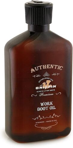 GRIFFIN Western Exotic Leather Conditioner (8 oz.) - Non-Toxic Formula for Cowboy Boots, Snakeskin, Alligator, Crocodile, Leather Apparel and More! - Made in The USA Brown in Saudi Arabia