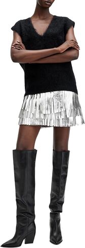 AllSaints Women's Aisha Foil Skirt in Saudi Arabia