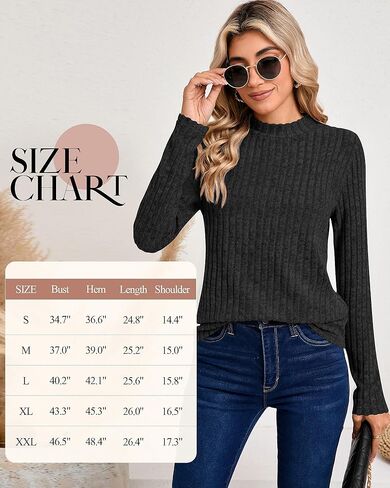 Riyiper 3 Pack Women's Mock Neck Sweaters, Long Sleeve Lightweight Tops Casual Soft Sweaters Knit Slim Fitted Basic Pullover in Kuwait