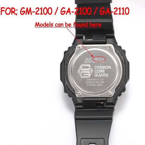 Replacement Strap Compatible with Casio GM-2100 Black Resin Band Watch GM2100 Men's Wristband in Saudi Arabia