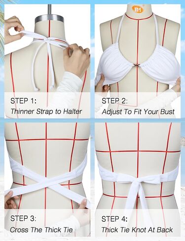 BMJL Womens Two Piece Swimsuit Sexy Bathing Suit Halter Cheeky Bikini Sets High Cut Tie Knot Swimwear in Saudi Arabia