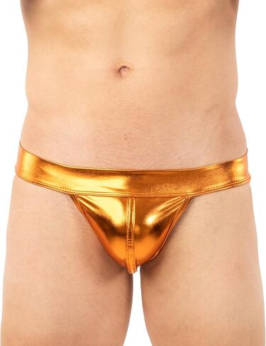 Gary Majdell Sport Men's Jock Strap Swimsuit with O-Ring Back Detail - Liquid Metallic Shiny Tricot in Kuwait
