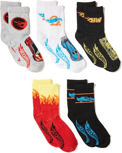 Hot Wheels Boys' Race Car 5 Pack Crew Socks in Saudi Arabia