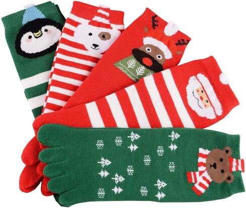 5 Pack Girls Boys Christmas Casual Toe Socks 3-12 Years in Saudi Arabia