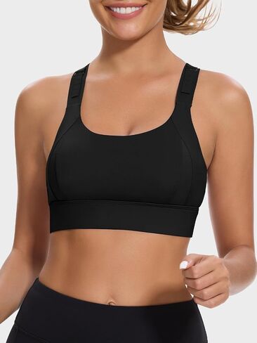 Decorus Racerback Sports Bras for Women: Adjustable Womens Padded Sports Bra for Yoga Gym Runing Fitness in Saudi Arabia