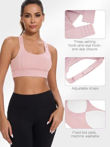Decorus Racerback Sports Bras for Women: Adjustable Womens Padded Sports Bra for Yoga Gym Runing Fitness in Saudi Arabia