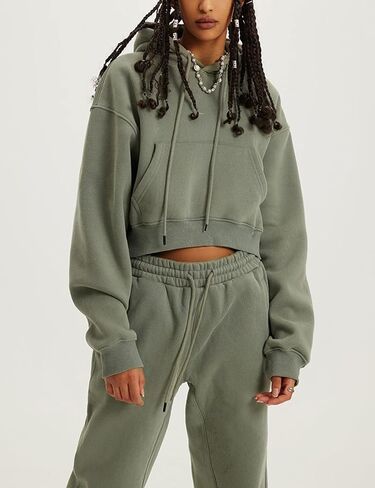 Eisctnd Women Fleece 2 Piece Tracksuits Fall Winter Sweatshirt Jogger Pants Matching Lounge Sets Thick Sweatsuits Pockets in Kuwait