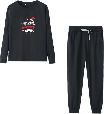 Christmas Pajamas Two Piece Outfits Tracksuits Loungewear Matching Set Pjs Jogger Sets in Saudi Arabia