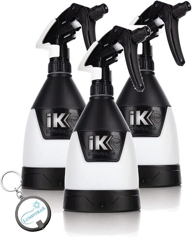 Lumintrail iK Sprayers Multi TR Mini 360 - Trigger Sprayer; for Car Detailing; Ergonomic Comfort Grip; 360 Degree (0.6 Liters) (3-Pack, 5-Pack & 12-Pack) Bundle with Keychain (3) in Saudi Arabia