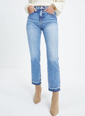 Astylish Womens High Waisted Straight Leg Ankle Jeans Casual Stretch Denim Pants in Saudi Arabia