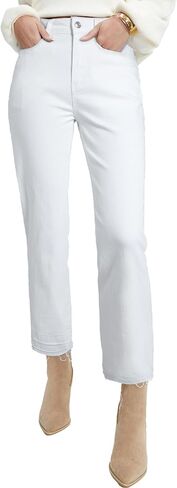 Astylish Womens High Waisted Straight Leg Ankle Jeans Casual Stretch Denim Pants in Saudi Arabia