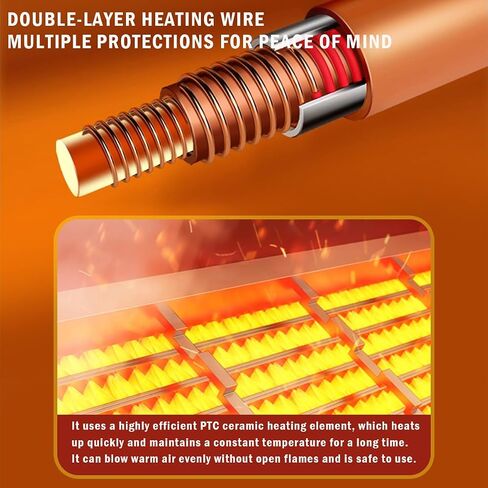 Car Heater 12V 150W, Portable Fast Heating & Cooling 2-in-1 Mode Fan, Cigarette Lighter Plug, 360 ° Rotatable, Windscreen Defogger Window Defroster for Car RV SUV Diesel (Red & Black) in Saudi Arabia