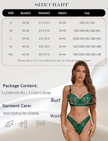 Avidlvoe Lingerie for Women Lace Bra and Panty Sets 2 Pieces Sexy Underwear Underwire Lingerie Set in Saudi Arabia