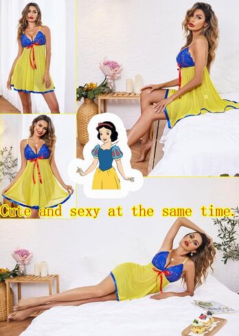 Avidlove Women's Lingerie Lace Babydoll Strap Chemise Mesh Sleepwear Outfits in Saudi Arabia