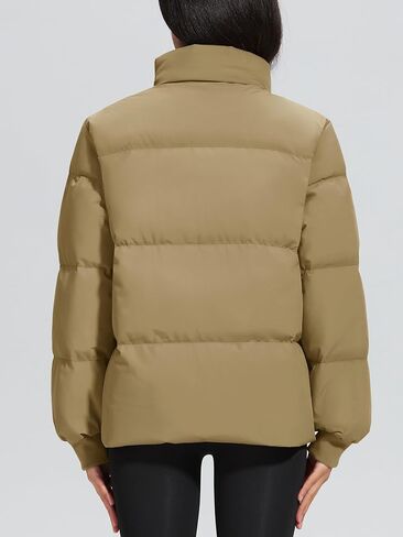 MAGCOMSEN Women's Winter Down Puffer Jackets Stand Collar Zip Up Water Resistant Warm Padded Quilted Coat with Pockets in Saudi Arabia