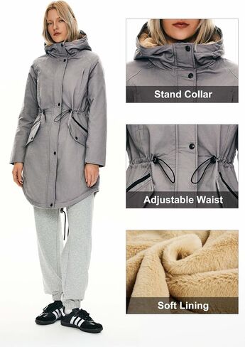 Orolay Women's Thicken Fleece Lined Parka Winter Coat Hooded Jacket with Pockets in Saudi Arabia