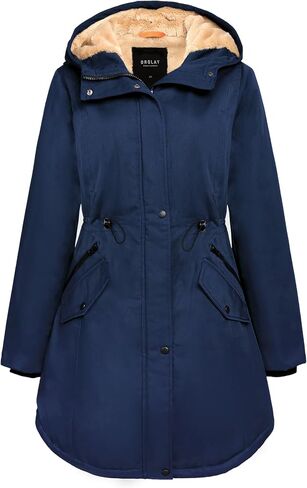 Orolay Women's Thicken Fleece Lined Parka Winter Coat Hooded Jacket with Pockets in Saudi Arabia