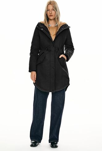Orolay Women's Thicken Fleece Lined Parka Winter Coat Hooded Jacket with Pockets in Saudi Arabia