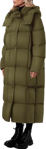 PRETTYGARDEN Women's Winter Long Puffer Coats Hooded Zip Up Casual Thickened Down Jackets Trendy Warm Clothes Outerwear in Saudi Arabia