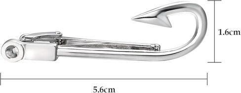 Yoursfs البرق الترباس/خطاف الصيد التعادل كليب للرجال الجدة مشبك للربطات بار المحارب موضة الفولاذ المقاوم للصدأ الأسود مقاطع التعادل باردة in Kuwait