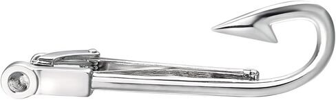 Yoursfs البرق الترباس/خطاف الصيد التعادل كليب للرجال الجدة مشبك للربطات بار المحارب موضة الفولاذ المقاوم للصدأ الأسود مقاطع التعادل باردة in Kuwait