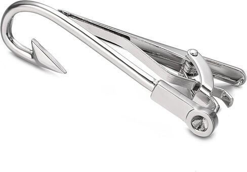 Yoursfs البرق الترباس/خطاف الصيد التعادل كليب للرجال الجدة مشبك للربطات بار المحارب موضة الفولاذ المقاوم للصدأ الأسود مقاطع التعادل باردة in Kuwait