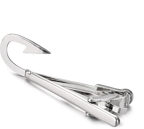 Yoursfs البرق الترباس/خطاف الصيد التعادل كليب للرجال الجدة مشبك للربطات بار المحارب موضة الفولاذ المقاوم للصدأ الأسود مقاطع التعادل باردة in Kuwait