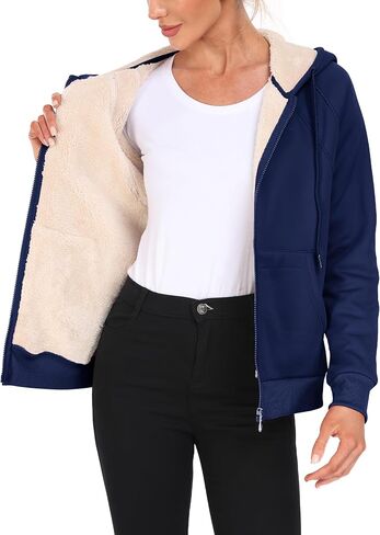 MoFiz Womens Zip up Hoodie Fleece Lined Warm Jackets Winter Thick Hoodies with Pockets in Saudi Arabia