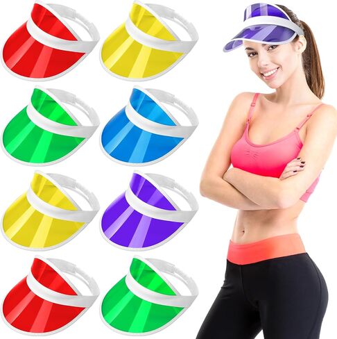 Tarpop 8 Pack Casino Visor hat Poker hat Poker Visor Bulk for Women Bingo Dealer Visor Clear Sun Visors in Saudi Arabia