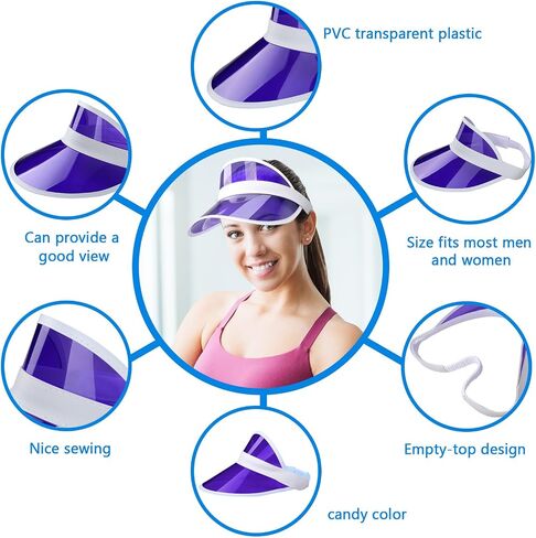 Tarpop 8 Pack Casino Visor hat Poker hat Poker Visor Bulk for Women Bingo Dealer Visor Clear Sun Visors in Saudi Arabia