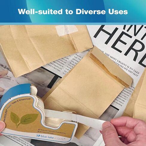 موزع أشرطة خالٍ من البلاستيك من Blue Lake ECOLIFE مع 4 لفات مقاس 3/4 بوصة × 630 بوصة شريط شفاف، مكتب توزيع الأشرطة لتغليف الهدايا، المكتب، المنزل، المدرسة in Kuwait