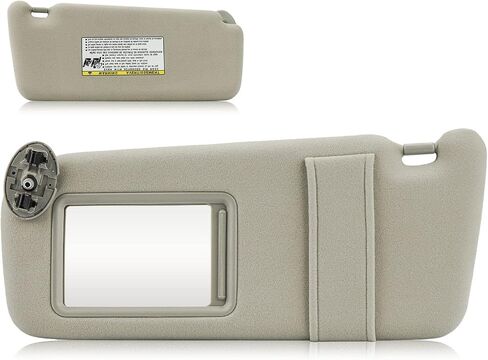 Sun Visor with Light for Toyota Camry 2007-2011 with Sunroof, Left Driver Side Beige Sunvisor Replace 74320-06800-B0 in Kuwait