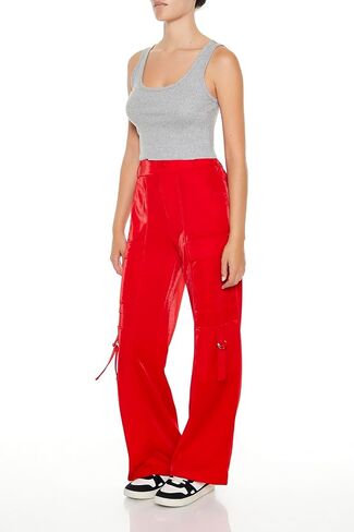 Forever 21 Women's Wide-Leg Utility Cargo Pants in Saudi Arabia