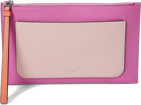 kate spade new york Ava Colorblocked Pebbled Leather Wristlet in Saudi Arabia
