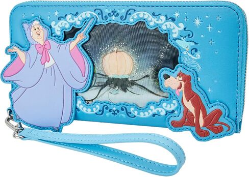 محفظة معصم من Loungefly Disney Cinderella Lentcular Princess Series بسحاب حول المعصم in Saudi Arabia
