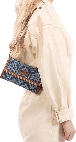 Wrangler Wristlet Wallets for Women Aztec Shoulder Bag Clutch Purses with Cellphone Bag in Saudi Arabia