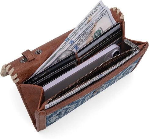 Wrangler Wristlet Wallets for Women Aztec Shoulder Bag Clutch Purses with Cellphone Bag in Saudi Arabia